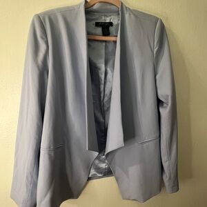 Faith & Zoe Blue Waterfall Lapel Blazer